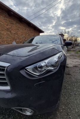 Фара Infiniti FX после работы